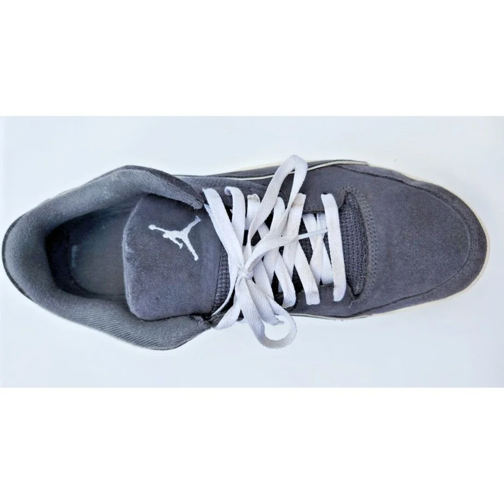 Jordan Flight Court Anthracite Gray Sail Suede Low Top Sneakers Men's Size 14